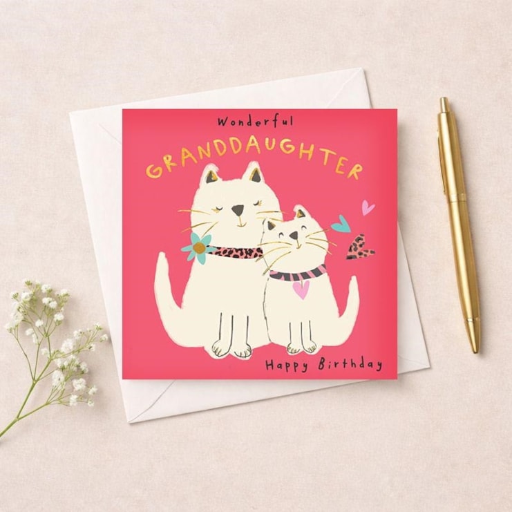 Granddaughter Birthday Card - Cats Granddaughter Birthday Card - Cats