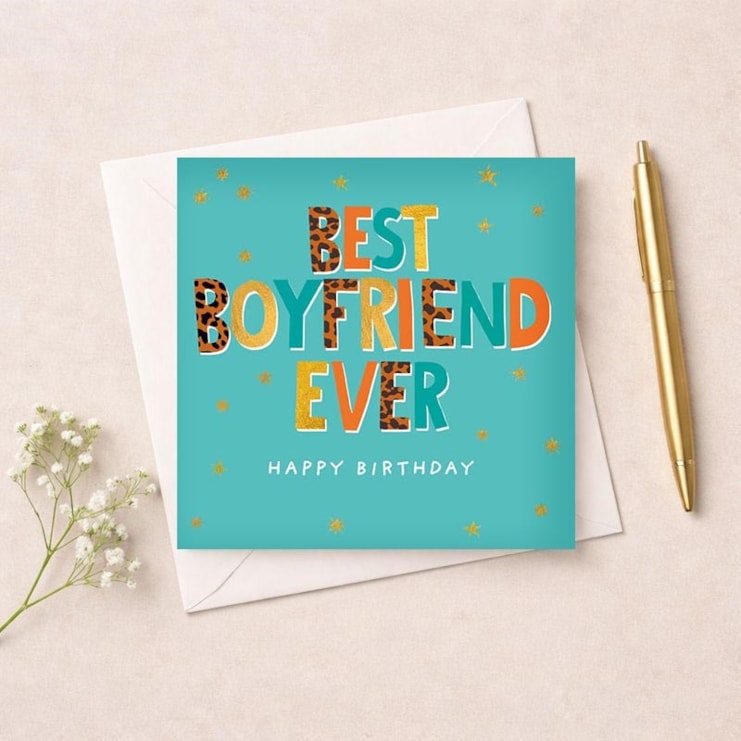 Boyfriend Birthday Card - Words Boyfriend Birthday Card - Words