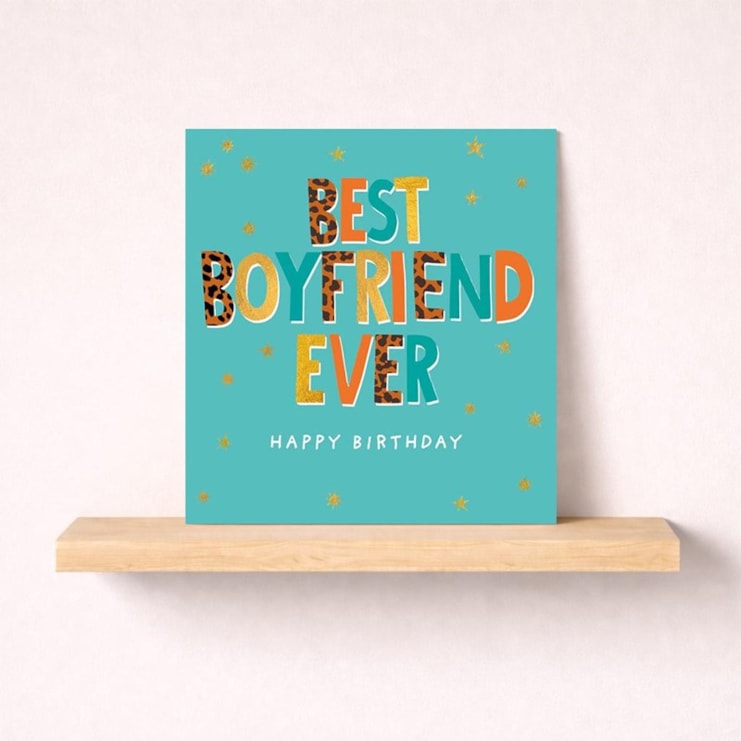Boyfriend Birthday Card - Words Boyfriend Birthday Card - Words