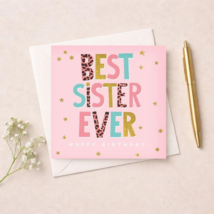 Sister Birthday Card - Words