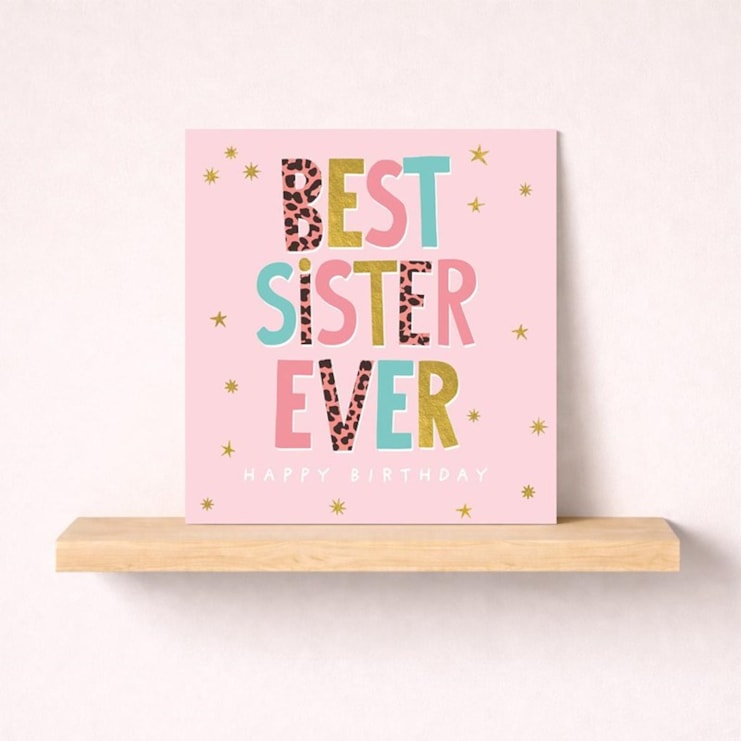 Sister Birthday Card - Words