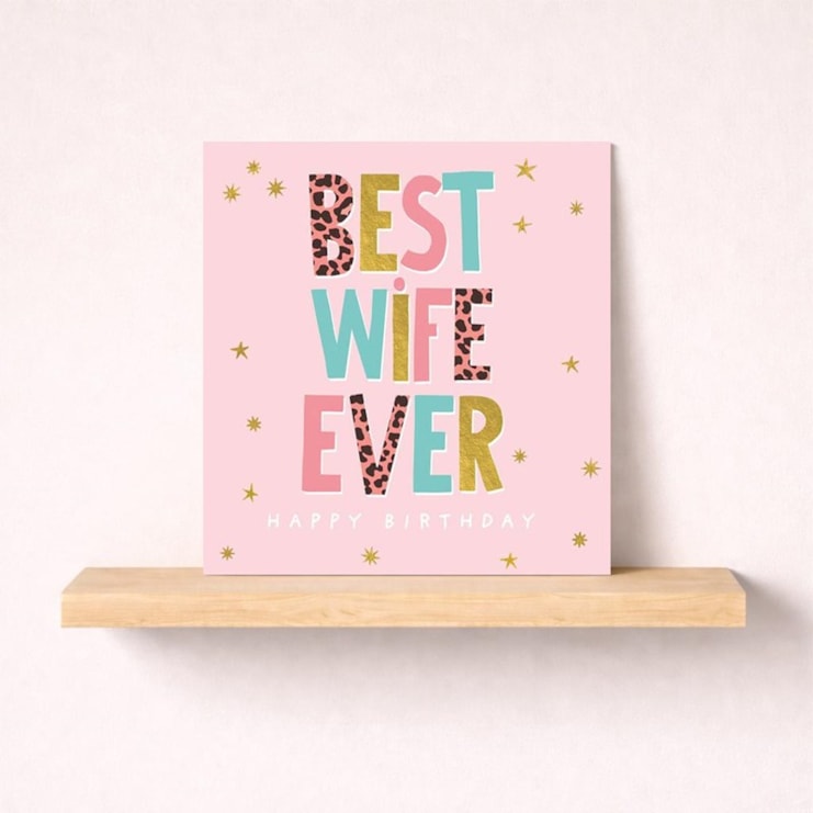 Wife Birthday Card - Words