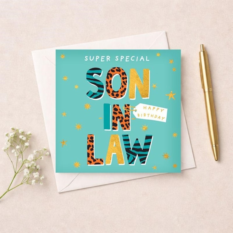 Son-in-Law Birthday Card - Words