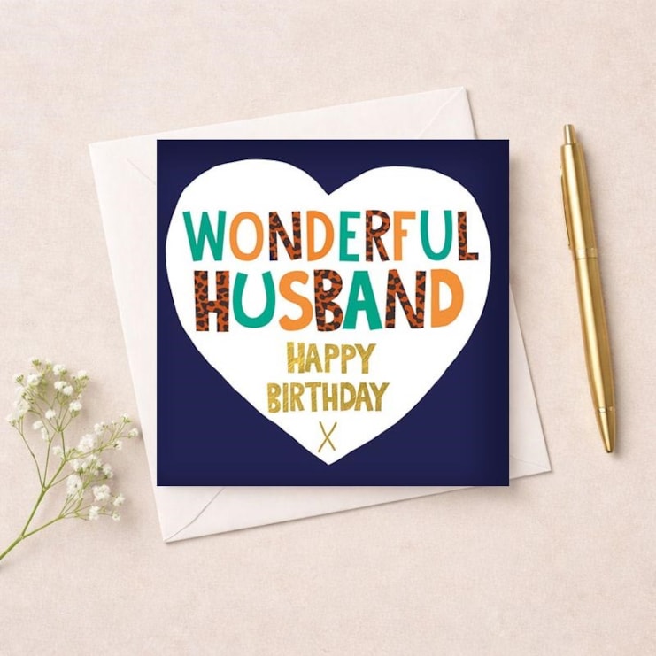 Husband Birthday Card - Heart Husband Birthday Card - Heart