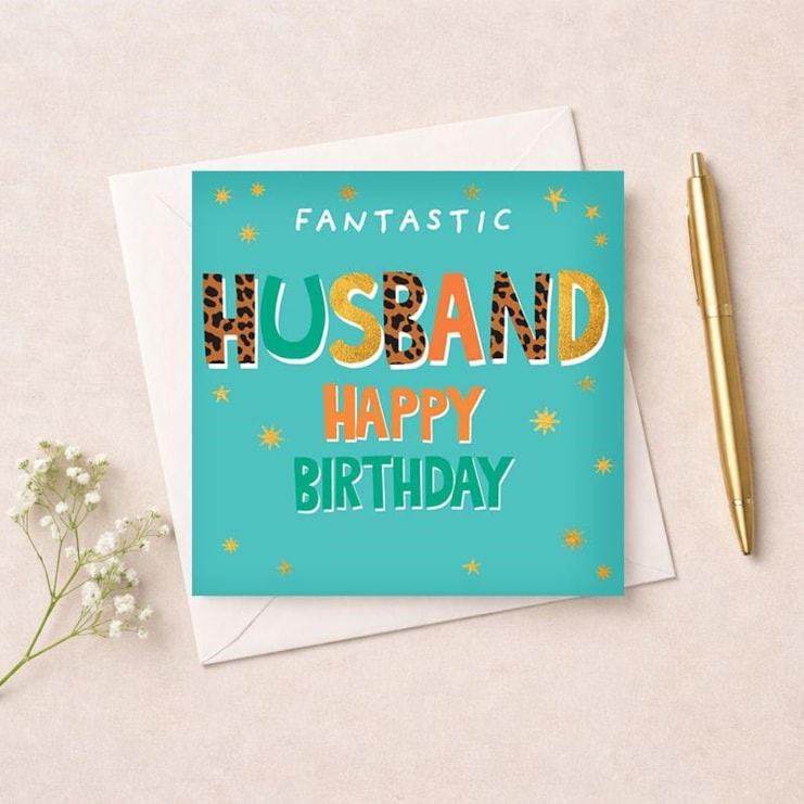 Husband Birthday Card - Words