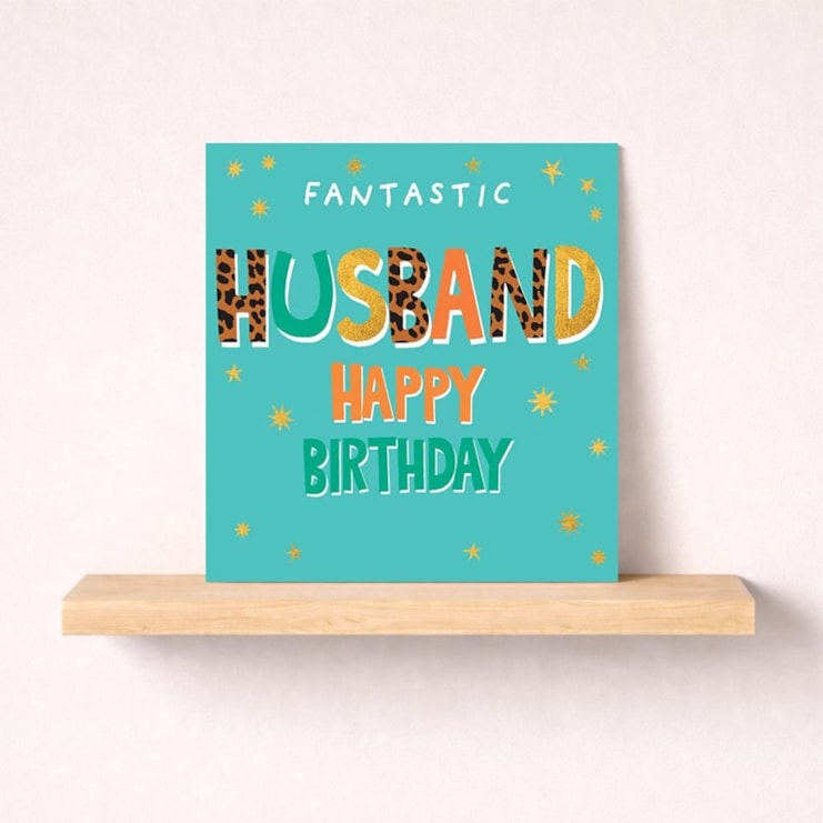 Husband Birthday Card - Words Husband Birthday Card - Words