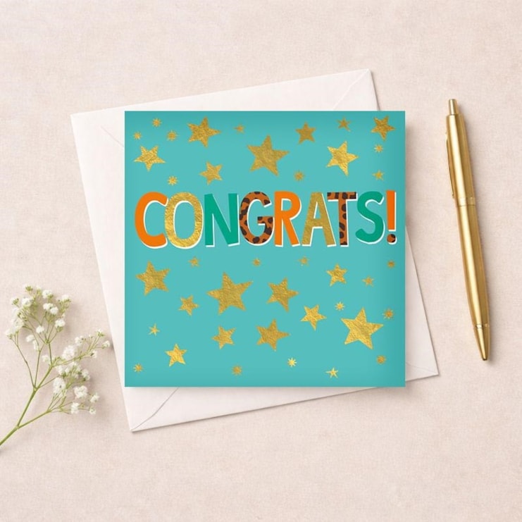 Congratulations Card - Stars