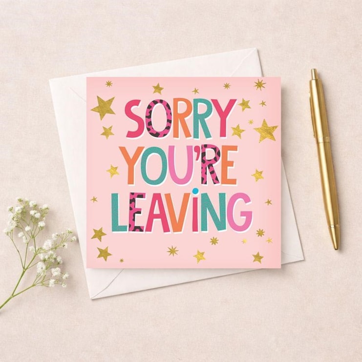 Sorry You're Leaving Card - Stars