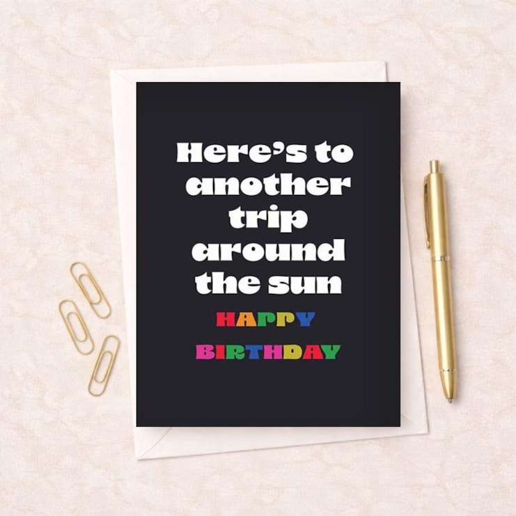 Birthday Card - Another Trip Around The Sun Birthday Card - Another Trip Around The Sun