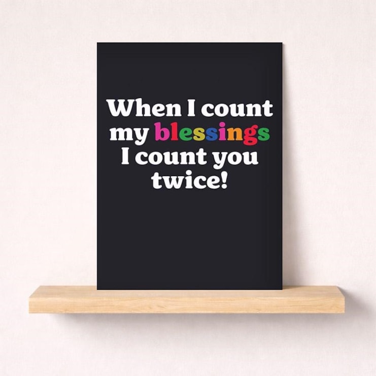 Just To Say Card - When I Count My Blessings Just To Say Card - When I Count My Blessings