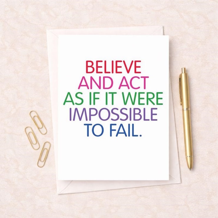 Just To Say Card - Believe And Act