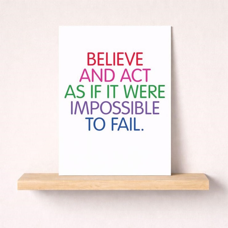 Just To Say Card - Believe And Act Just To Say Card - Believe And Act