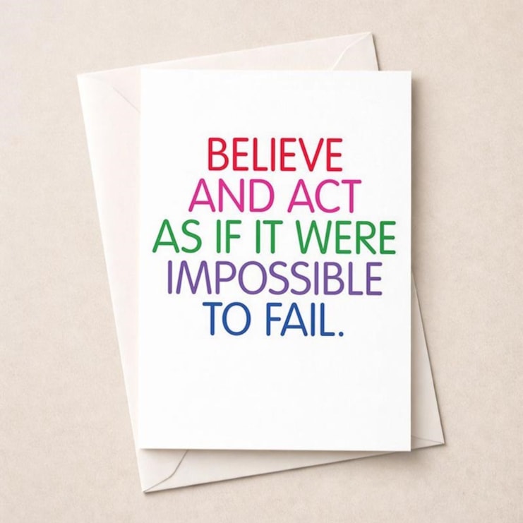 Just To Say Card - Believe And Act Just To Say Card - Believe And Act