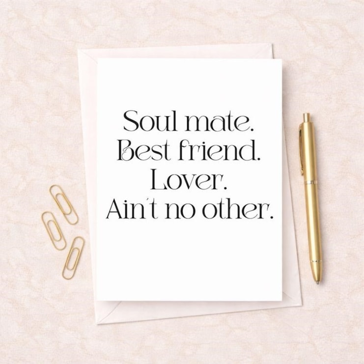 Just To Say Card - Soul Mate Best Friend Just To Say Card - Soul Mate Best Friend
