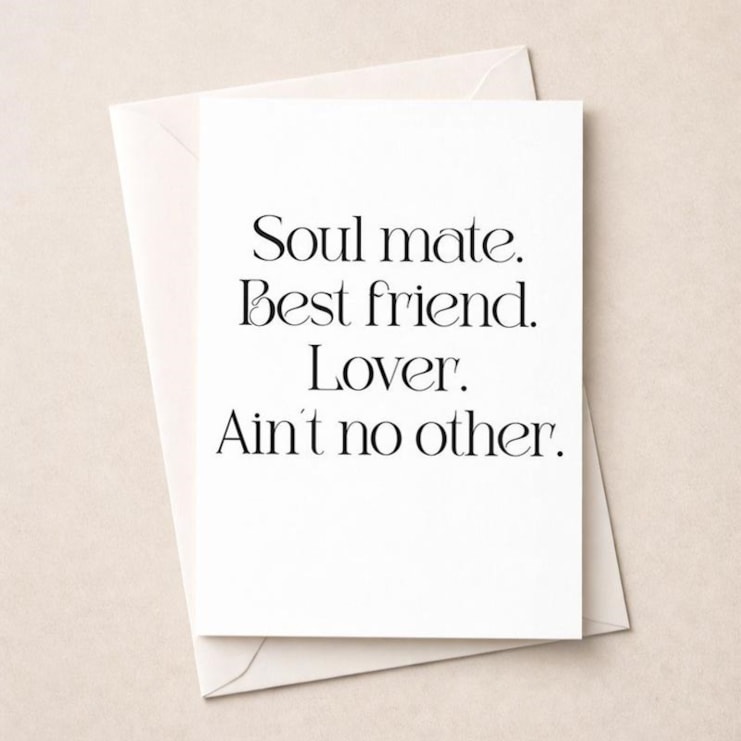 Just To Say Card - Soul Mate Best Friend