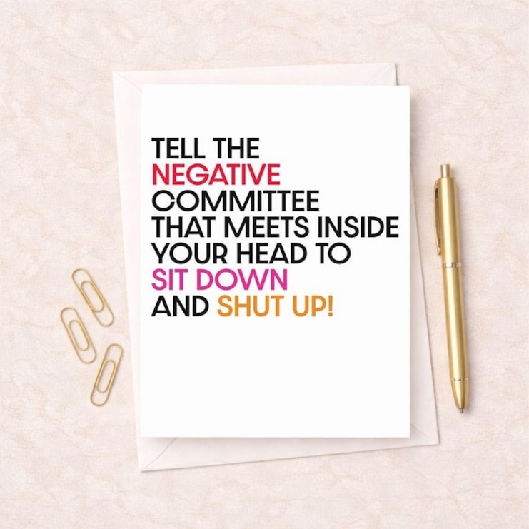 Just To Say Card - Tell The Negative Committee Just To Say Card - Tell The Negative Committee