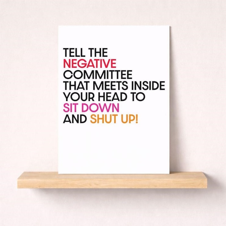 Just To Say Card - Tell The Negative Committee Just To Say Card - Tell The Negative Committee