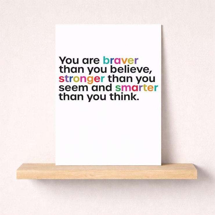 Just To Say Card - You Are Braver Just To Say Card - You Are Braver