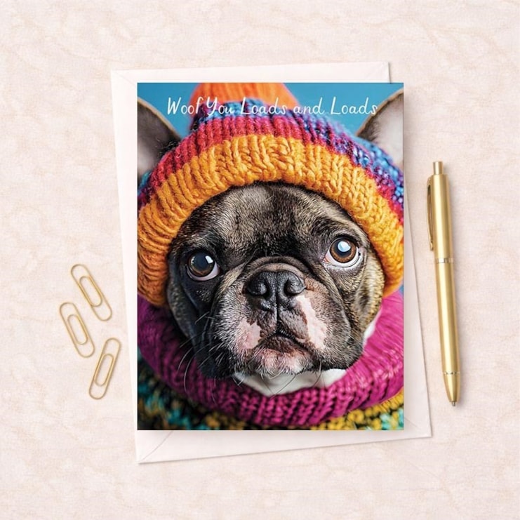 Just To Say Card - Woof You Loads And Loads Just To Say Card - Woof You Loads And Loads