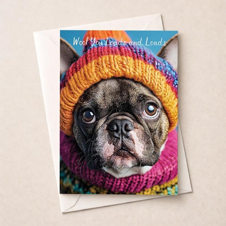 Just To Say Card - Woof You Loads And Loads Just To Say Card - Woof You Loads And Loads