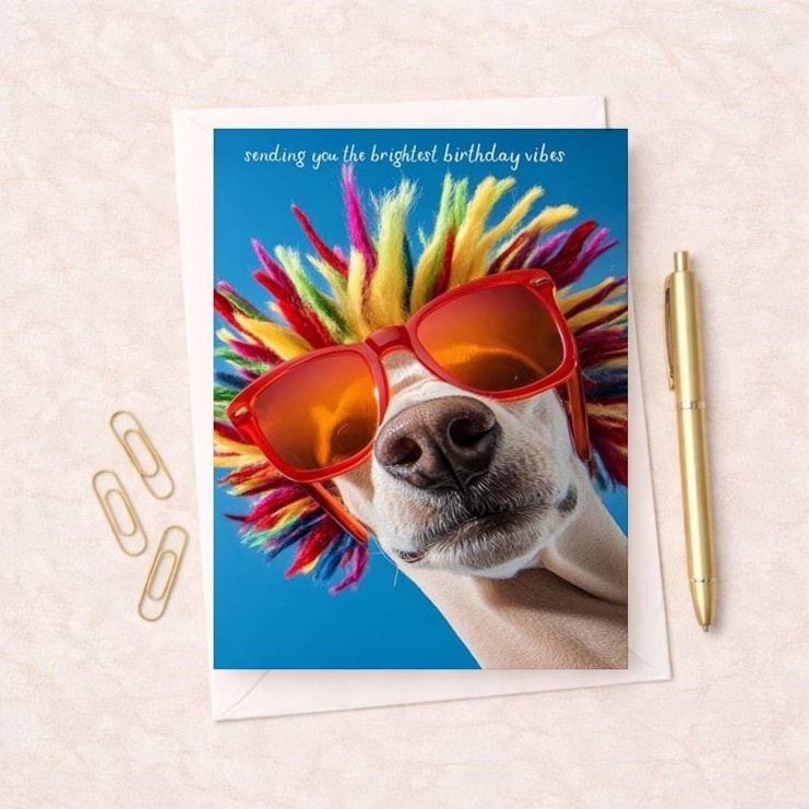 Birthday Card - Sending You The Brightest Birthday Vibes Birthday Card - Sending You The Brightest Birthday Vibes