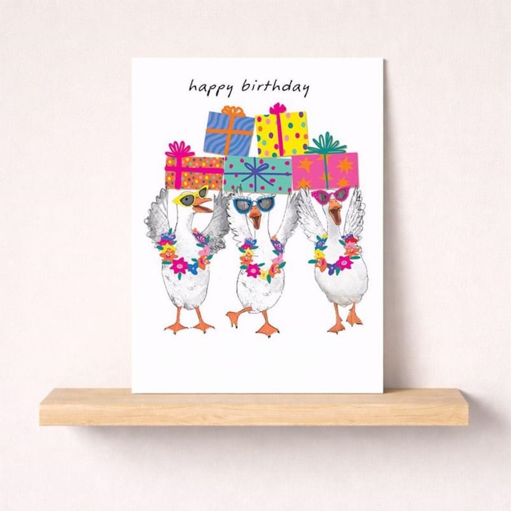 Birthday Card - Ducks With Presents Birthday Card - Ducks With Presents