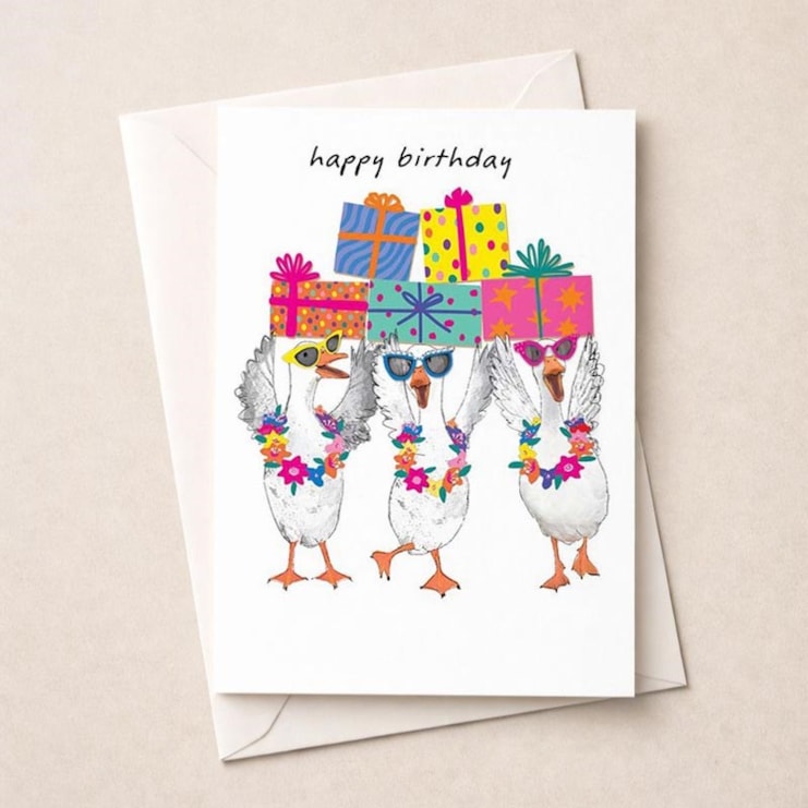 Birthday Card - Ducks With Presents