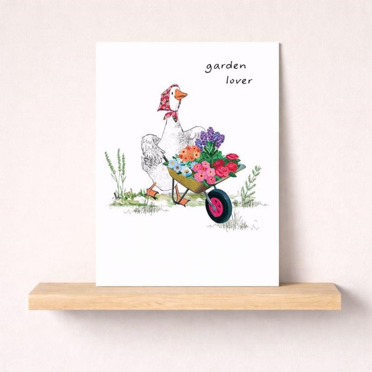 Open Card - Garden Lover Duck Open Card - Garden Lover Duck