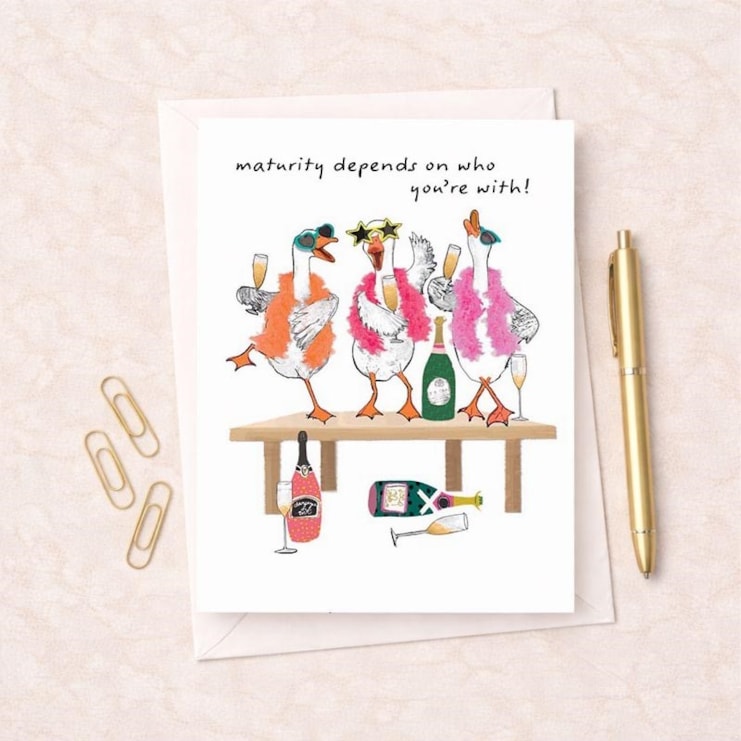 Open Card - Maturing Depends On Who You're With