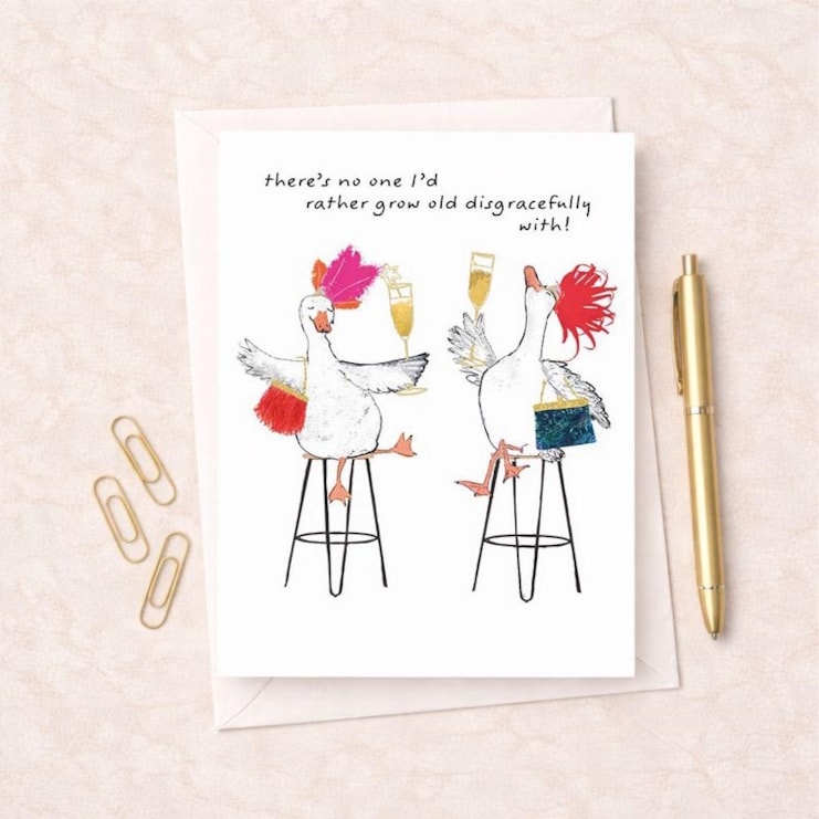 Open Card - Grow Old Disgracefully Ducks