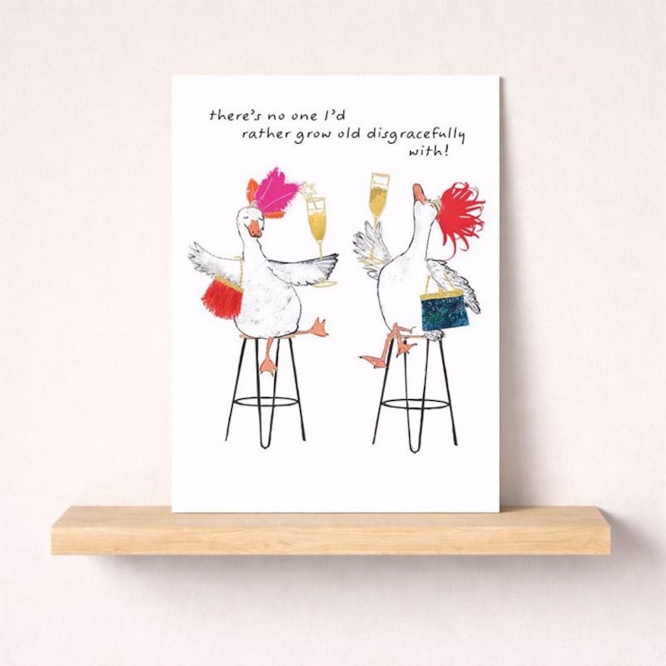 Open Card - Grow Old Disgracefully Ducks