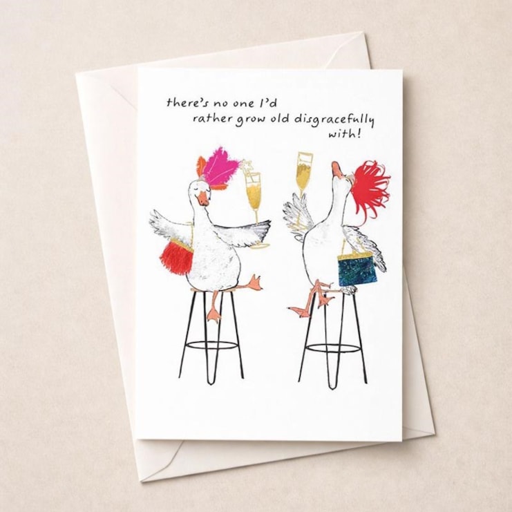 Open Card - Grow Old Disgracefully Ducks