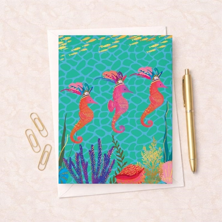 Open Card - Seahorses Open Card - Seahorses