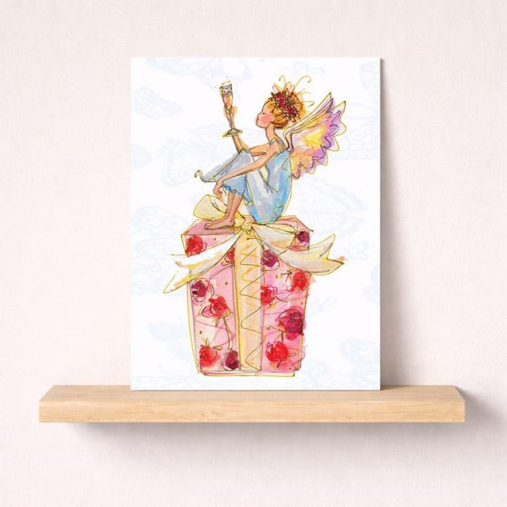 Open Card - Fairy On a Gift Open Card - Fairy On a Gift