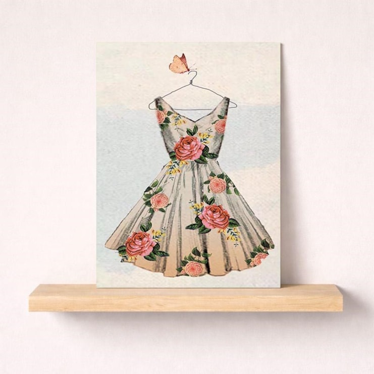 Open Card - Floral Dress