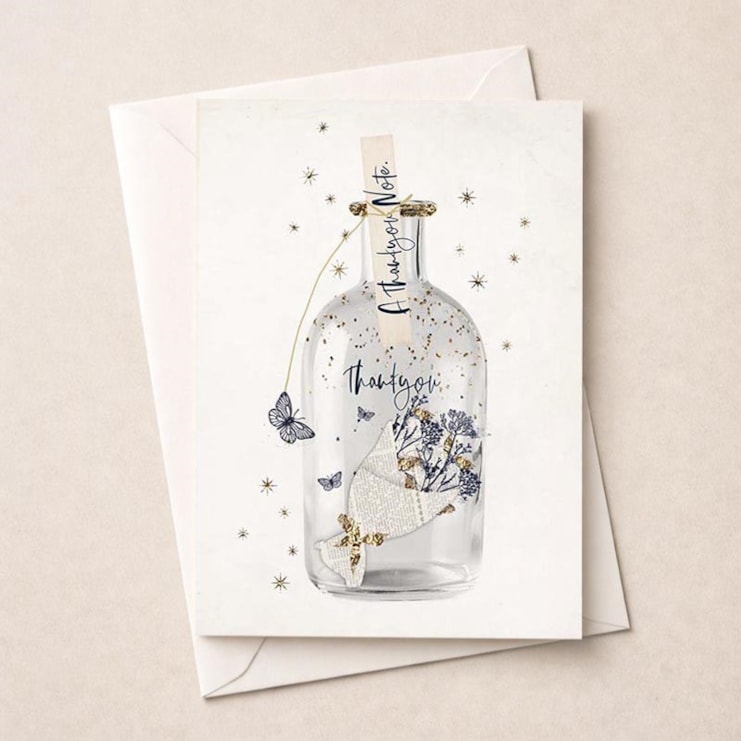 Thank You Card - Message In A Bottle