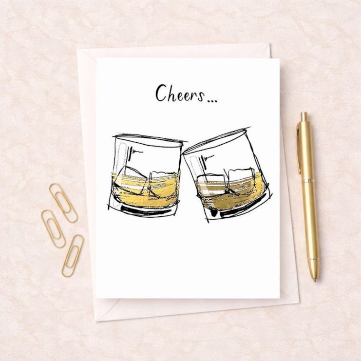 Congratulations Card -  Whisky Cheers