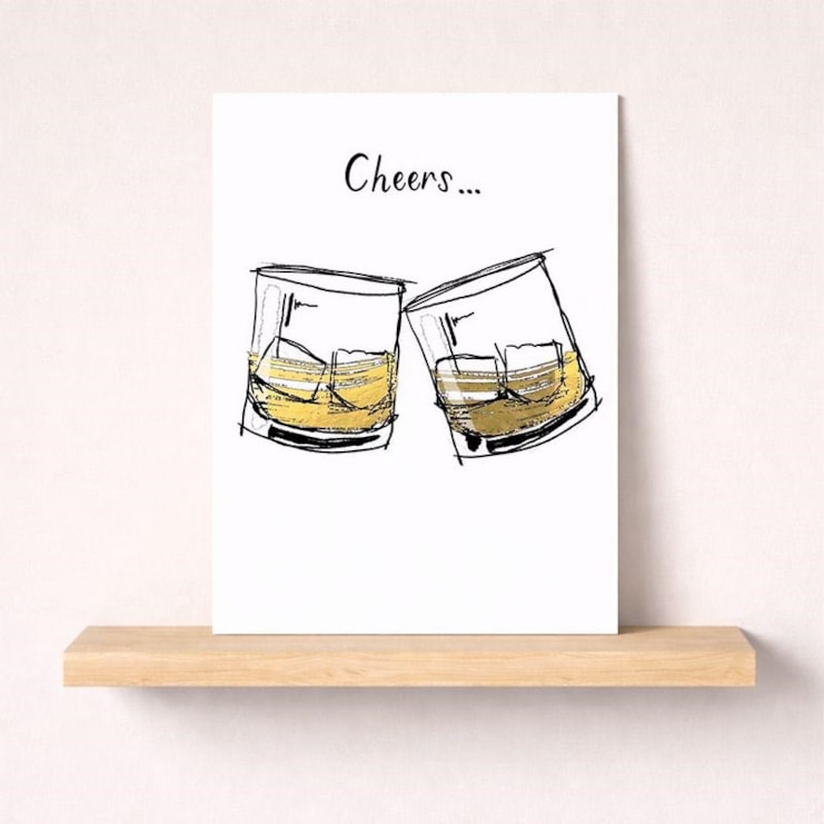 Congratulations Card - Whisky Cheers Congratulations Card - Whisky Cheers