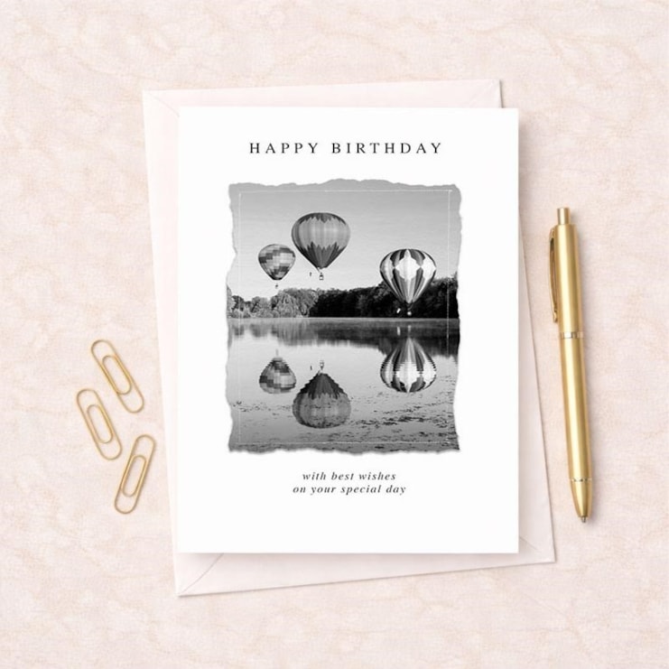 Birthday Card - Hot Air Balloons