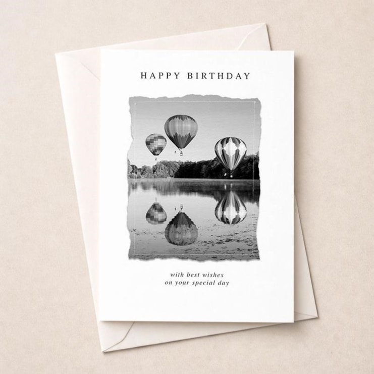 Birthday Card - Hot Air Balloons