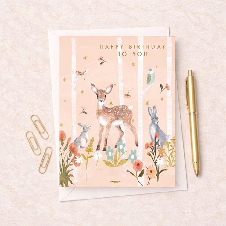 Birthday Card - Woodland Animals