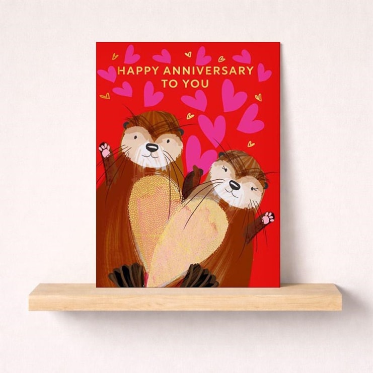 Anniversary Card - Otters