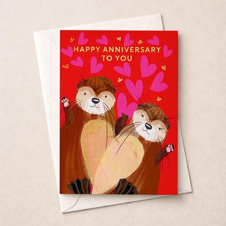 Anniversary Card - Otters Anniversary Card - Otters