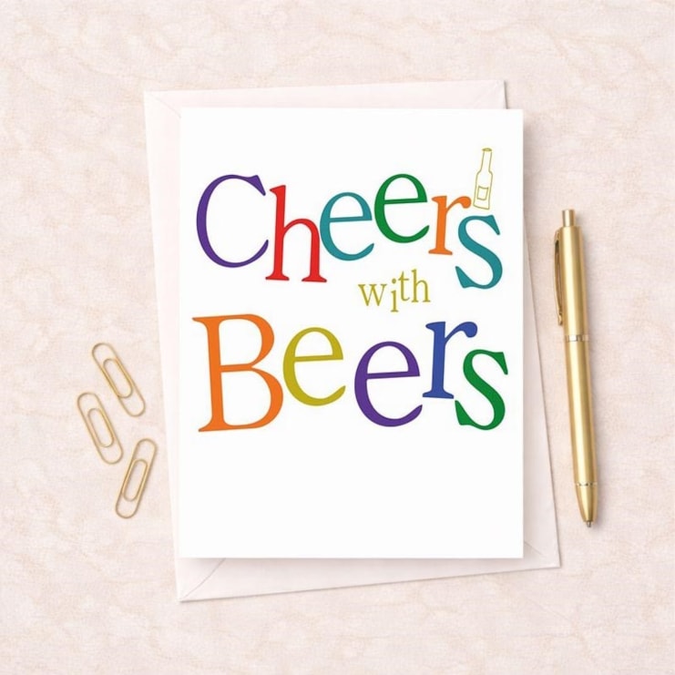 Congratulations Card - Cheers With Beers Congratulations Card - Cheers With Beers