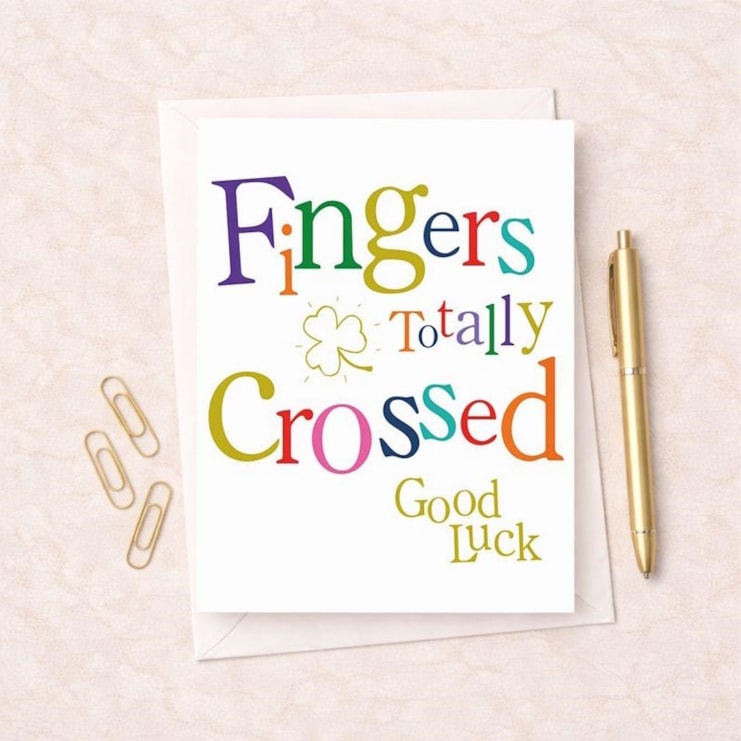 Good Luck Card - Fingers Totally Crossed