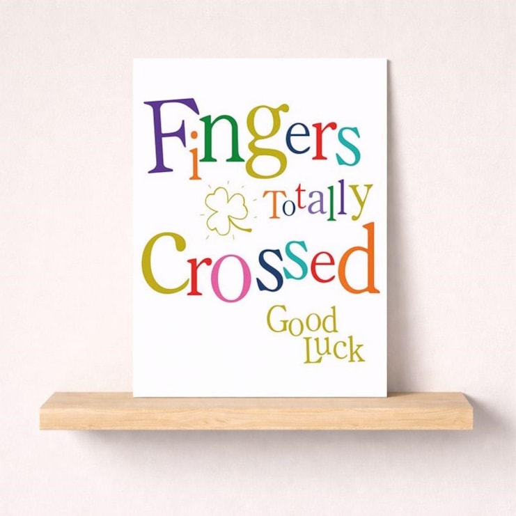 Good Luck Card - Fingers Totally Crossed