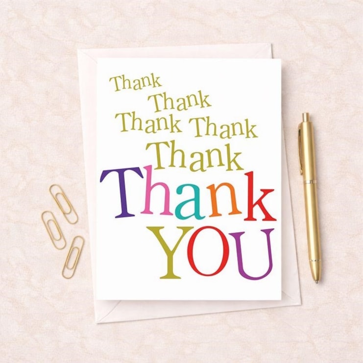 Thank You Card - Thank Thank Thank You Thank You Card - Thank Thank Thank You