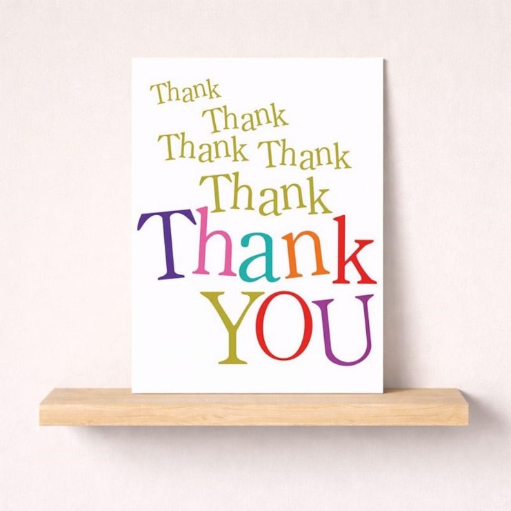 Thank You Card - Thank Thank Thank You Thank You Card - Thank Thank Thank You