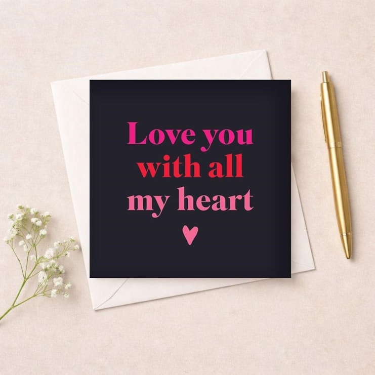 Anniversary Card - Love you with all my heart Anniversary Card - Love you with all my heart