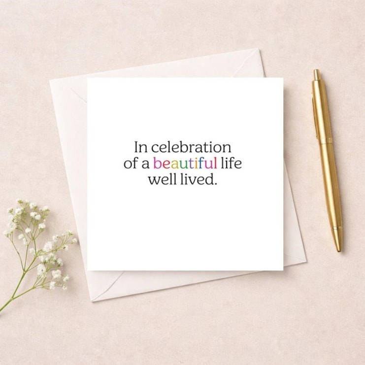 Birthday Card - In celebration of a beautiful life Birthday Card - In celebration of a beautiful life